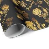 Einzigartige Weihnachtsnachtsbezeichnung und -meld Geschenkpapier (Rolleneckpunkt)