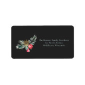 Einzigartige Weihnachtsschmuck-Rücksendeadresse Adressaufkleber (Vorne)