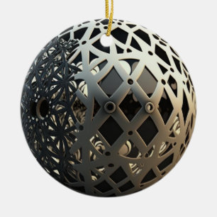 Einzigartige Weihnachtsschmuckrunde Keramik Ornament