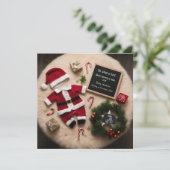 Einzigartige Weihnachtsschwangerschaftsankündigung Einladung (Stehend Vorderseite)