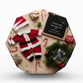 Einzigartige Weihnachtsschwangerschaftsankündigung Fotoblock (Vorderseite)