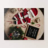 Einzigartige Weihnachtsschwangerschaftsankündigung Puzzle (Horizontal)
