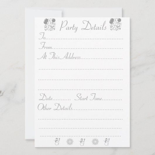 einzigartige Weihnachtsszene Einladung (Rückseite)