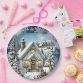 Einzigartige Weihnachtsszenerie Papier Teller (Party)