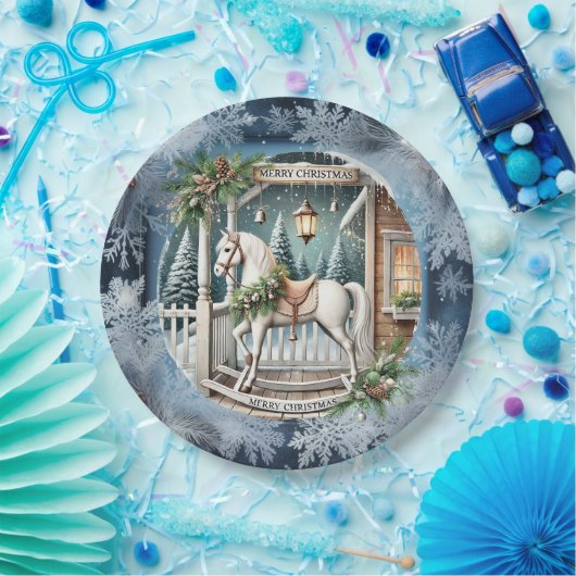 Einzigartige Weihnachtsszenerie Papier Teller (Party)