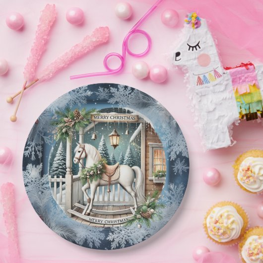 Einzigartige Weihnachtsszenerie Papier Teller (Party)