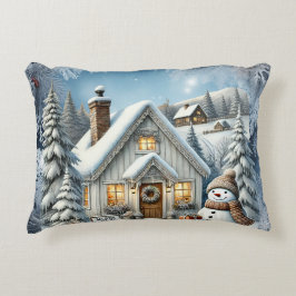 Einzigartige Weihnachtsszenerie Papier Teller Dekokissen