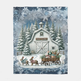 Einzigartige Weihnachtsszenerie Papier Teller Fleecedecke