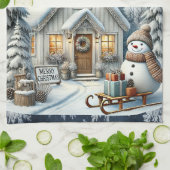 Einzigartige Weihnachtsszenerie Papier Teller Geschirrtuch (Gefaltet)