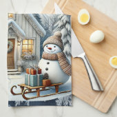 Einzigartige Weihnachtsszenerie Papier Teller Geschirrtuch (Viertel Falte)