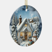 Einzigartige Weihnachtsszenerie Papier Teller Keramik Ornament (Rechts)