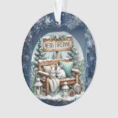 Einzigartige Weihnachtsszenerie Papier Teller Ornament (Vorderseite)