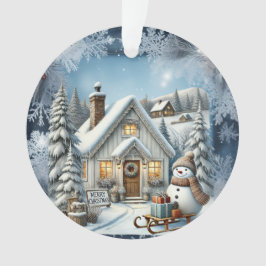 Einzigartige Weihnachtsszenerie Papier Teller Ornament