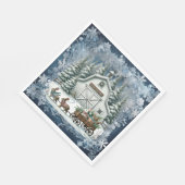 Einzigartige Weihnachtsszenerie Papier Teller Serviette (Ecke)