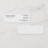 Einzigartige weiße, moderne Beratungsfirma Slim Bu Mini Visitenkarte (Vorne/Hinten)