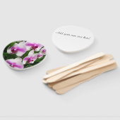 Einzigartige weiße Orchideen mit rosa Blüten auf e Fächer (Non-assembled)