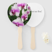 Einzigartige weiße Orchideen mit rosa Blüten auf e Fächer (Vorne und Hinten)