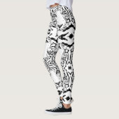 Einzigartige weiße Tiger-Leggings Leggings (Links)