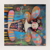 Einzigartige Whimsical Inspirational Fairy Doing Y Puzzle (Horizontal)