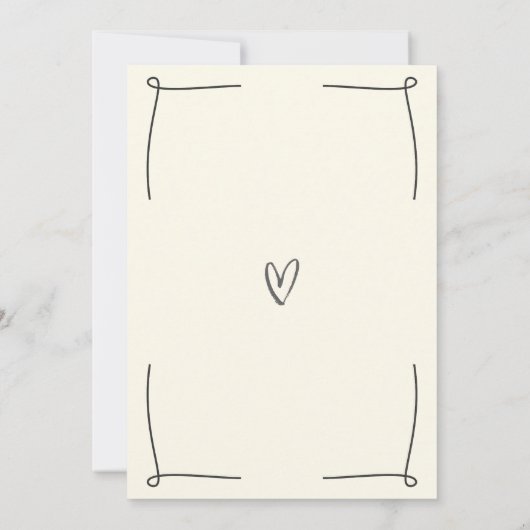 Einzigartige Whimsical Quirky Hand Drawn Couple We Save The Date (Rückseite)