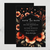 Einzigartige Whimsical Terracotta Wedding Save The Date (Vorne/Hinten)