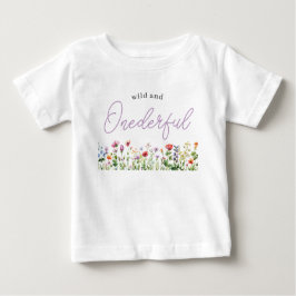 Einzigartige Wildblume 1. Geburtstag Baby T-shirt