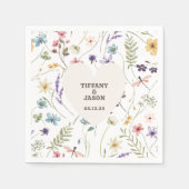 Einzigartige Wildblume für Herzklopfen Serviette (Vorderseite)