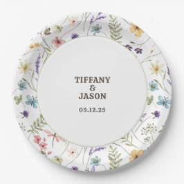 Einzigartige Wildblume Pappteller