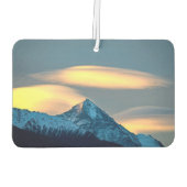 Einzigartige Wolken über schneebedeckte Berge Autolufterfrischer (Rückseite)