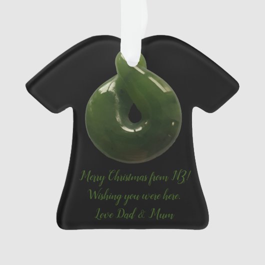 Einzigartige Xmas New Zealand Greenstone Dekoratio Ornament (Vorderseite)