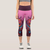 Einzigartige Yoga Pants Capri Leggings (Vorderseite)