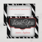 Einzigartige Zebra-Karte drucken "Danke!" Dankeskarte (Vorne/Hinten)