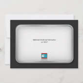 Einzigartige Zebra Print Yellow Birthday Einladung (Rückseite)