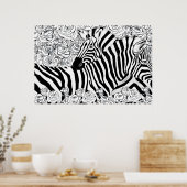 Einzigartige Zebras Poster (Küche)