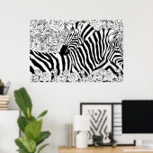 Einzigartige Zebras Poster (Heimbüro)