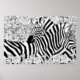 Einzigartige Zebras Poster