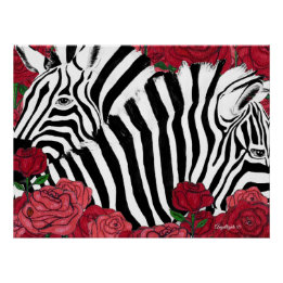 Einzigartige Zebras Poster