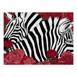 Einzigartige Zebras Poster