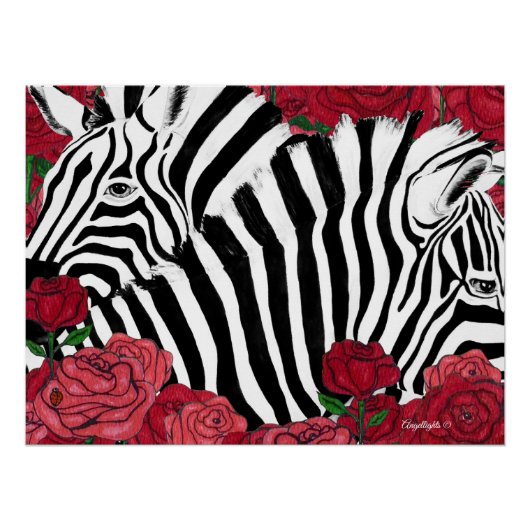 Einzigartige Zebras Poster (Vorderseite)