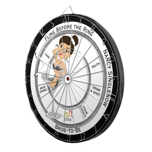 Einzigartige Zeit für den Junggeselinnen-Abschied Dartscheibe (Vorderseite rechts)
