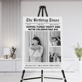 Einzigartige Zeitung 30. Geburtstag Foto Willkomme