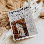 Einzigartige Zeitung - Danke Karte<br><div class="desc">Extra! Extra! Teilen Sie Ihre Dankbarkeit mit dieser einzigartigen Newspaper Wedding Dankeschön Card. Jeder wird Liebe erhalten diesen Spaß danken Sie zur Kenntnis! Beinhaltet ein schönes Hochzeitsfest und eine persönliche Nachricht an der Vorderseite! Wählen Sie "Klicken,  um weiter anzupassen",  um das Design mehr zu bearbeiten!</div>