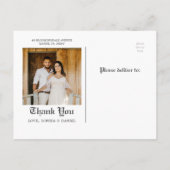 Einzigartige Zeitung Hochzeit Vielen Dank Postkart Postkarte (Rückseite)