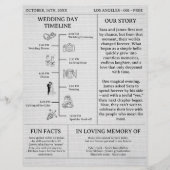 Einzigartige Zeitungs-Hochzeitsprogramme Flyer (Hinten)