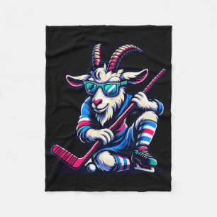 Einzigartige Ziege Eishockey Torwart Team Spieler  Fleecedecke