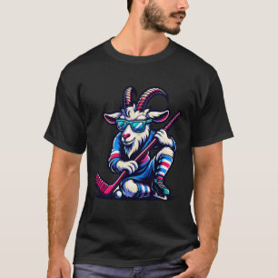 Einzigartige Ziege Eishockey Torwart Team Spieler  T-Shirt