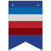 Einzigartiger 4. Juli Retro Multicolor gestreift Wimpelkette (Erste Fahne)