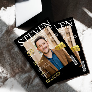 Einzigartiger 50. Geburtstag Magazin-Cover für kun Einladung
