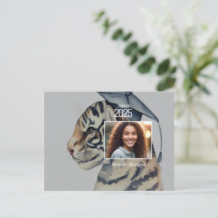 Einzigartiger Abschluss Ankündigung Postkarte