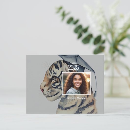 Einzigartiger Abschluss Ankündigung Postkarte (Stehend Vorderseite)